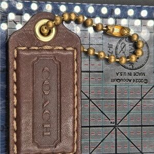 Coach Brown Leather Hangtag